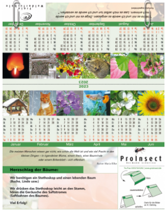 Proinsect Kalender 2023 - ProInsect - Natur verstehen und erhalten